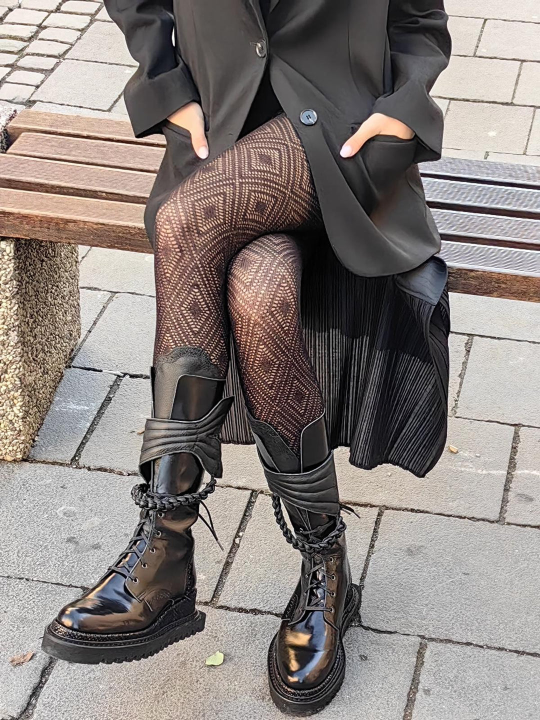 Water Spirit black leather boots