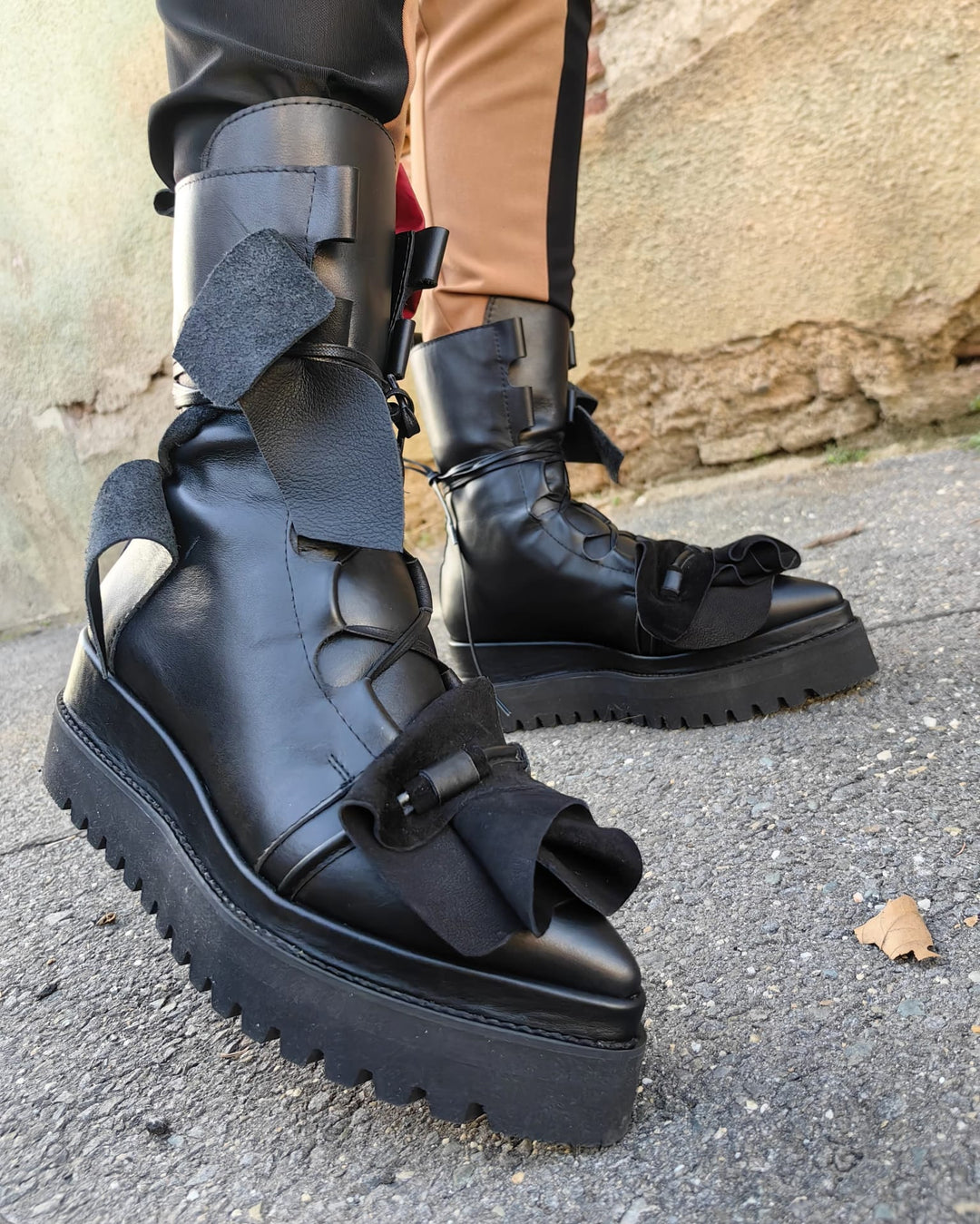Hypnotize Me black leather booties