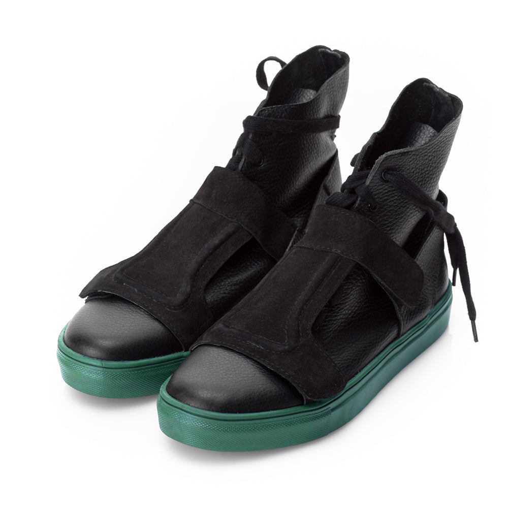 Armour Textured Sneakers - green sole