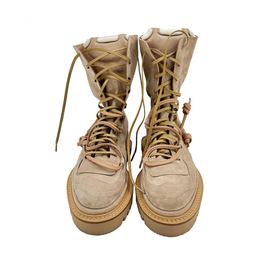 Epilog beige suede booties
