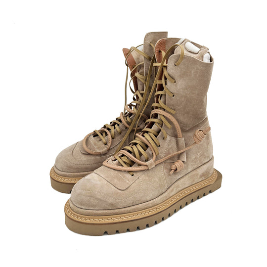 Epilog beige suede booties