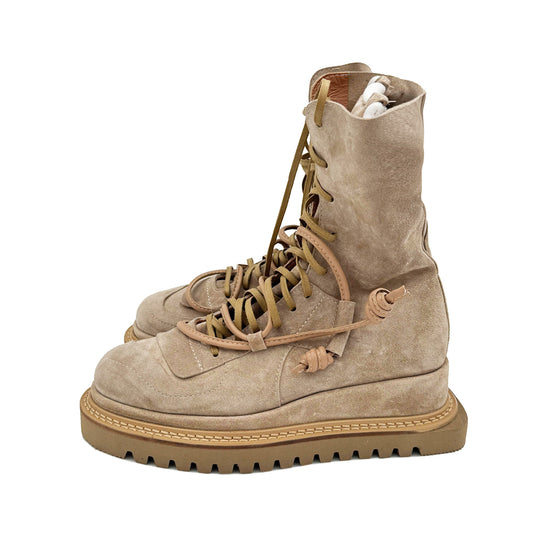 Epilog beige suede booties