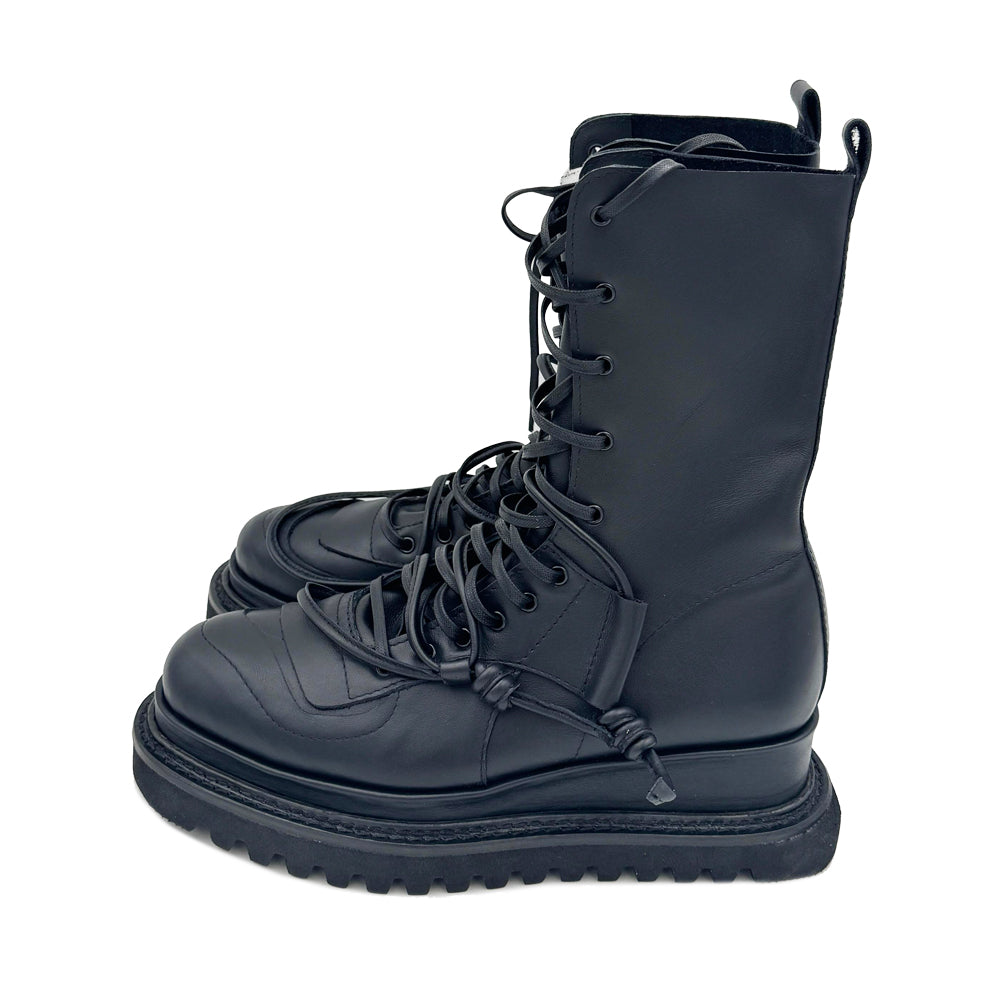 Epilog black leather booties