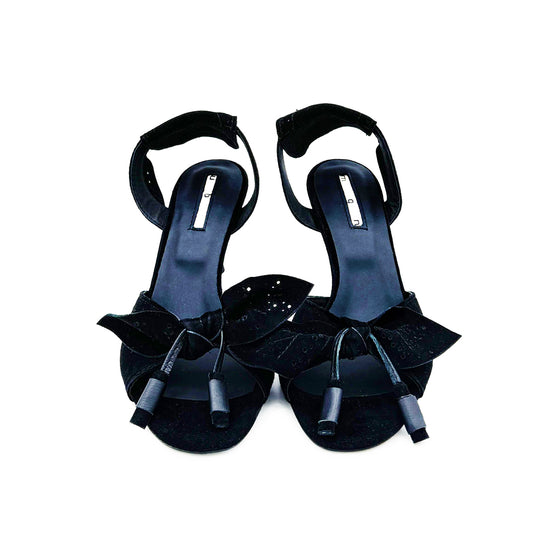 Fairy Talks black suede sandals