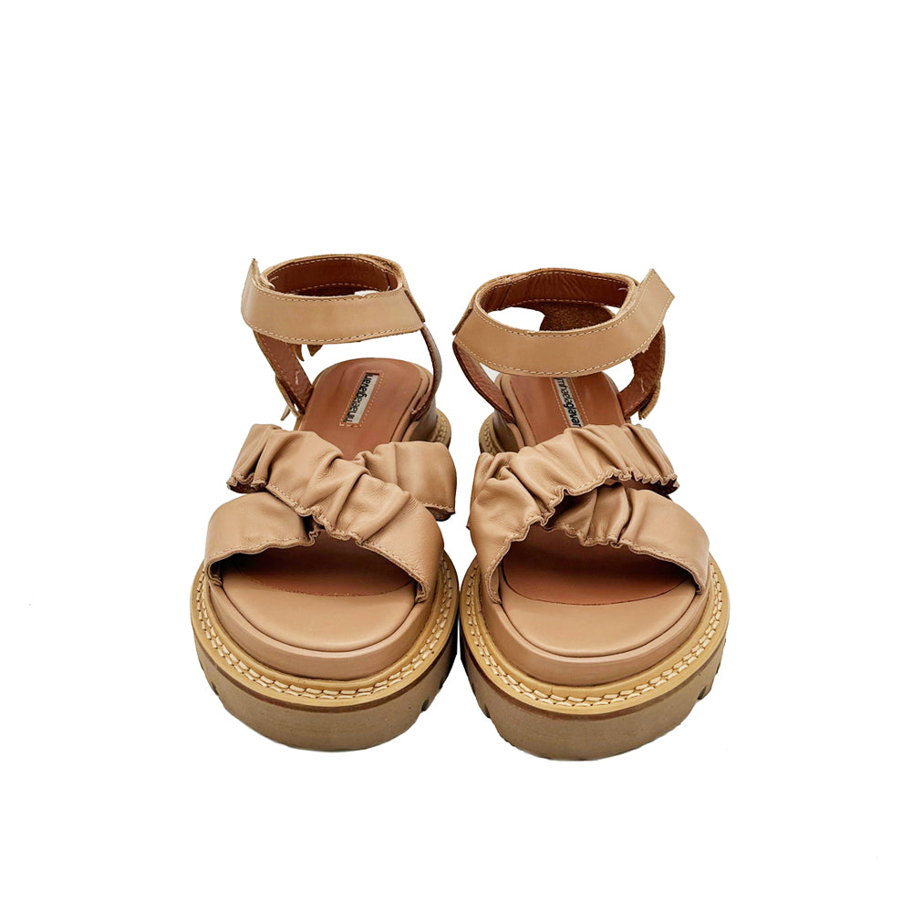 Kindness beige leather sandals