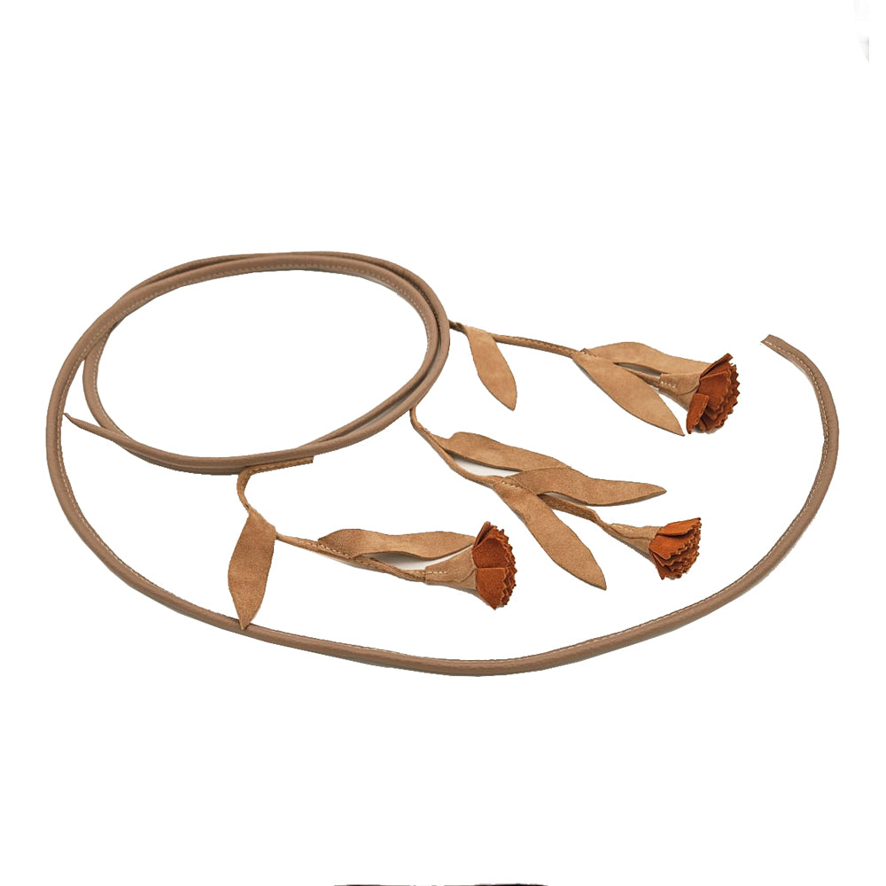 Secret Garden camel leather belt – Limited Edition