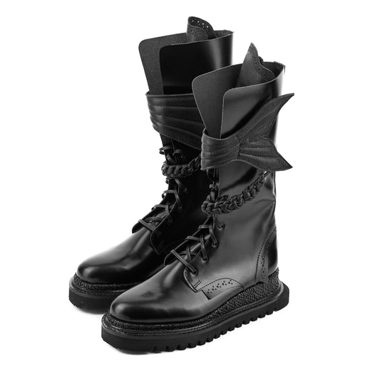 Water Spirit black leather boots
