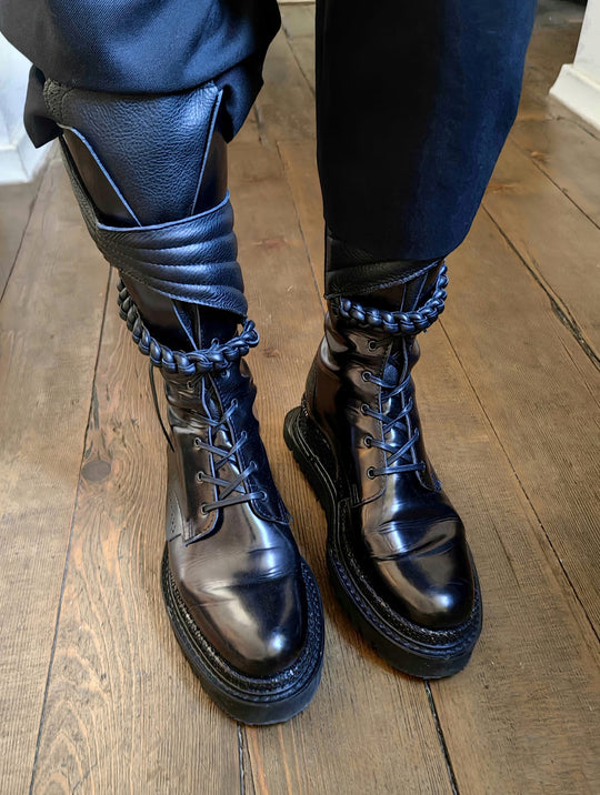 Water Spirit black leather boots