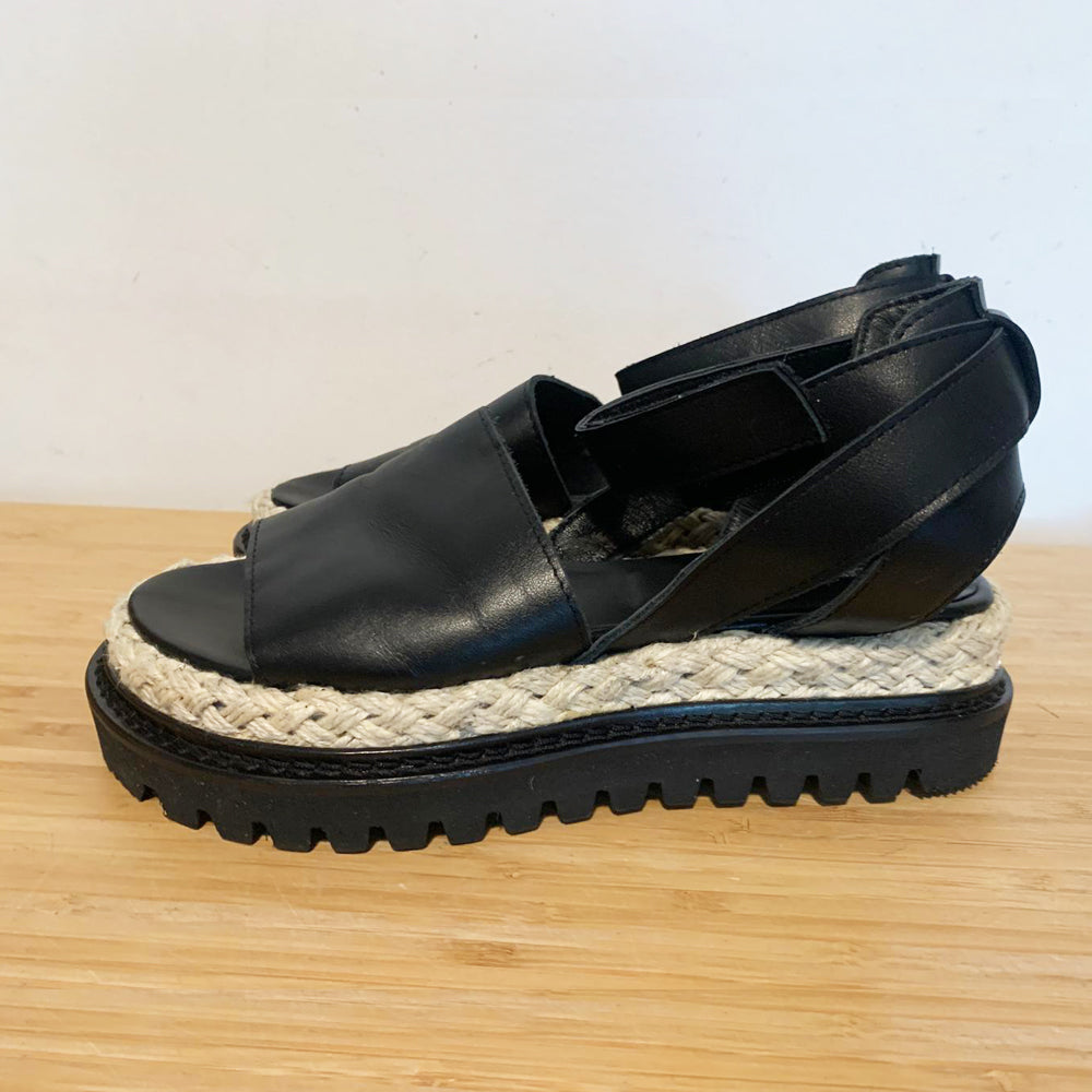 Sustainable Selection- Black Tea flat sandals