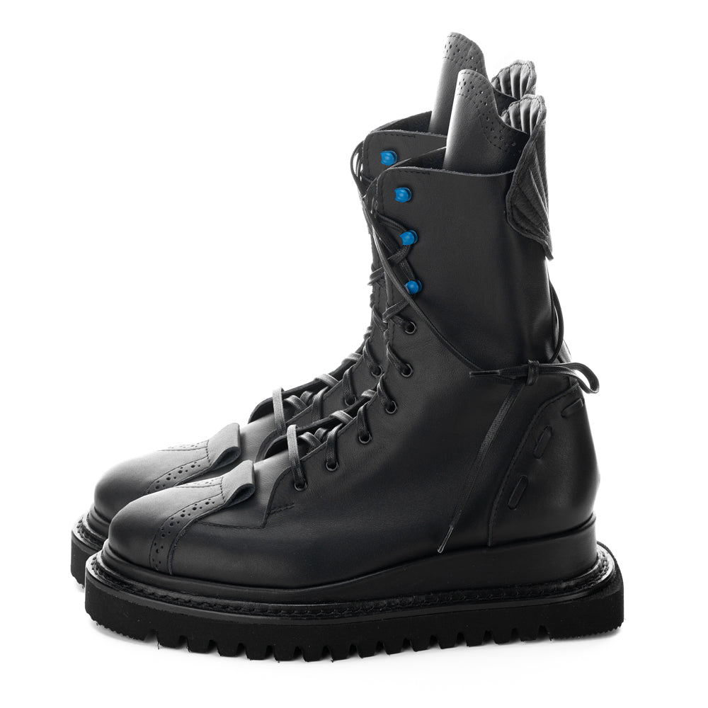 Urban style flat platform boots