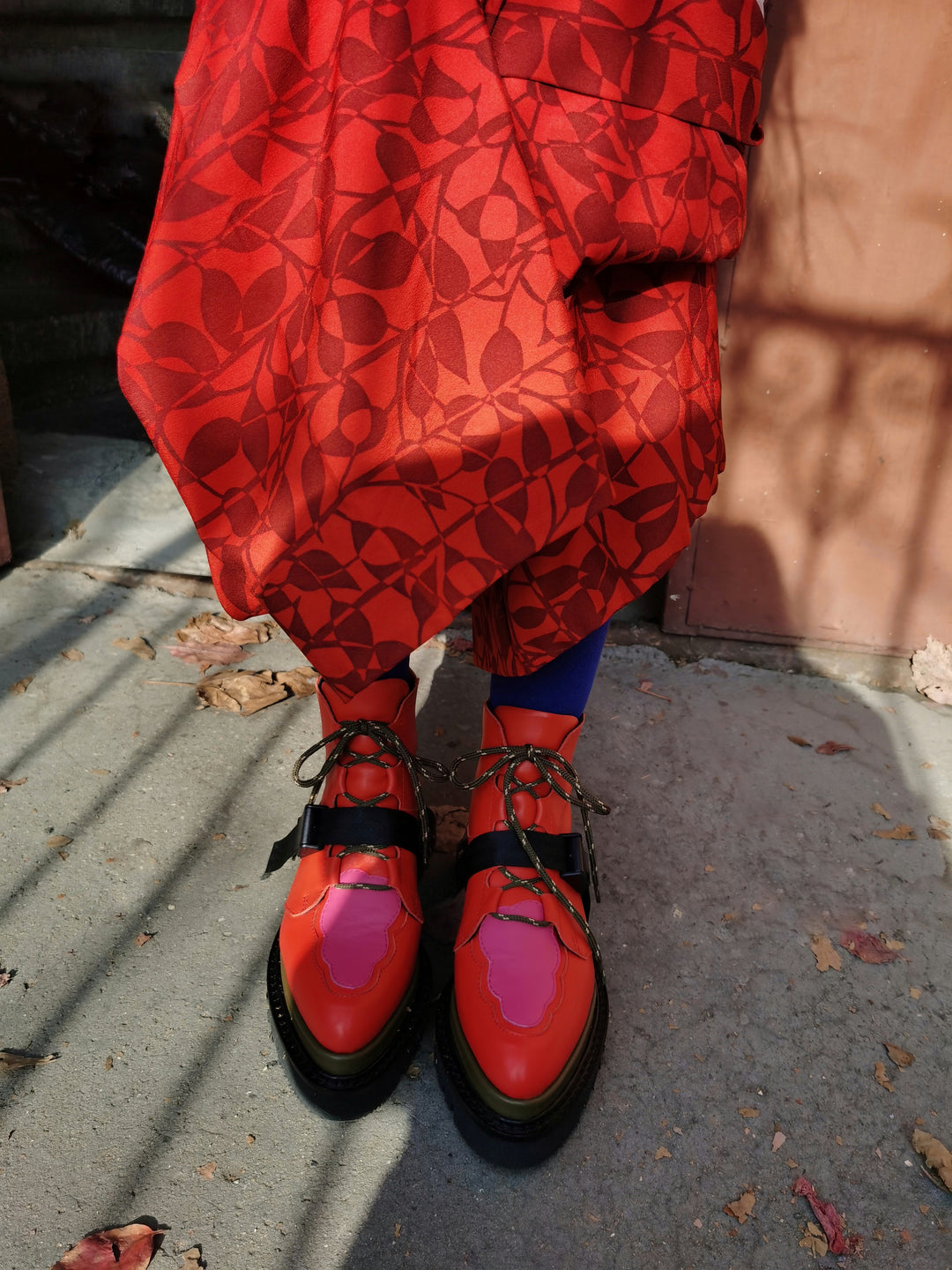 Festival-ready flat platform boots