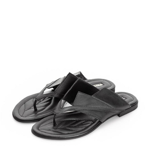 Flip Flop black leather sandals