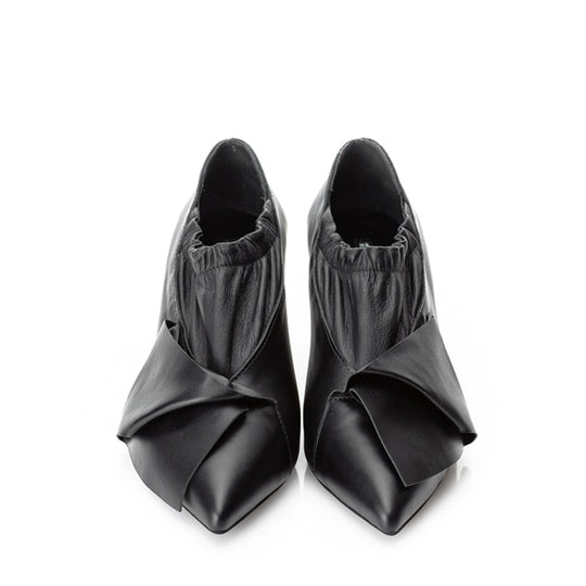 Designer urban style boots with bow