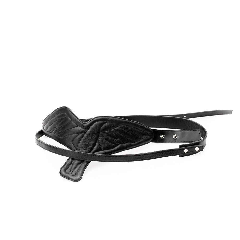 Seagulls black leather belt