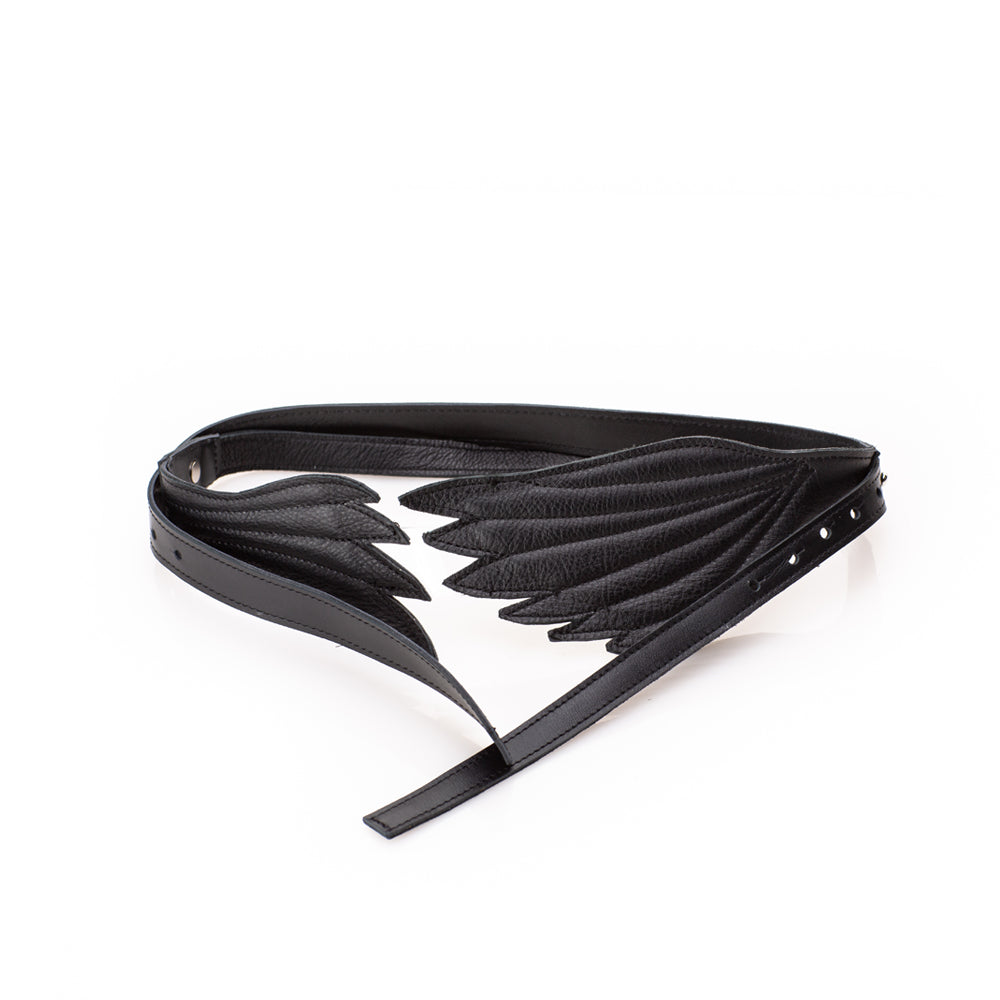 Fly Away With Me black leather belt