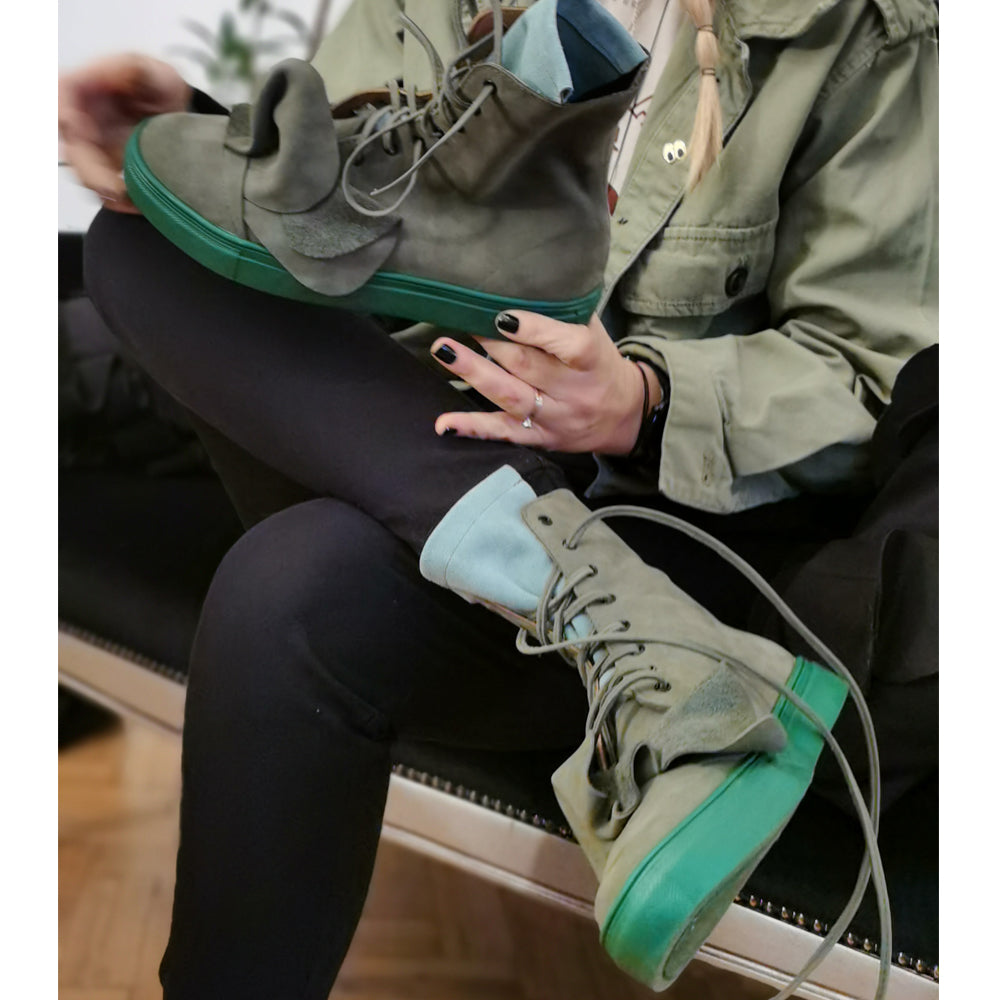 In Bloom khaki nubuck sneakers