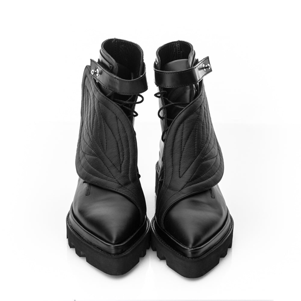 Comfortable casual leather booties