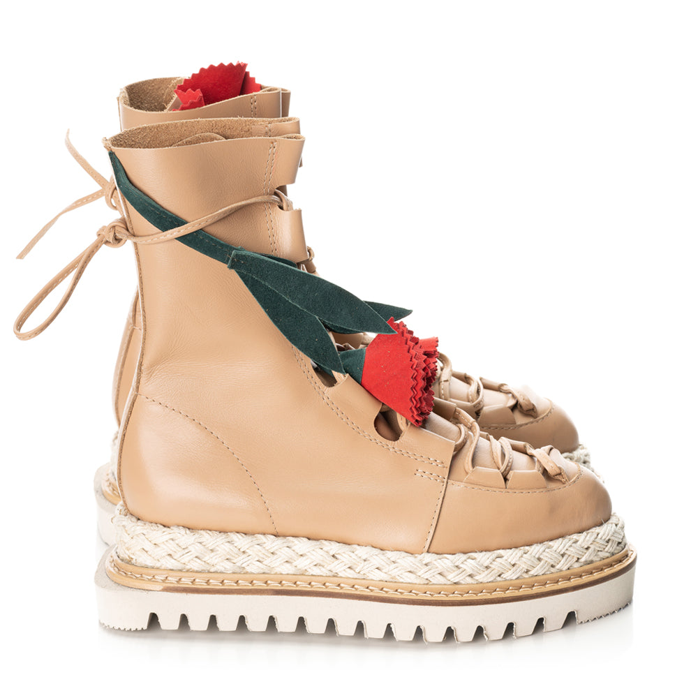 Handcrafted festival boots