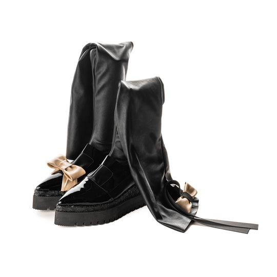 Anime Fascination black stretch boots