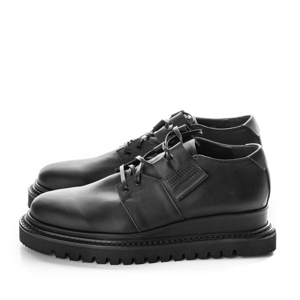 New Way black leather shoes