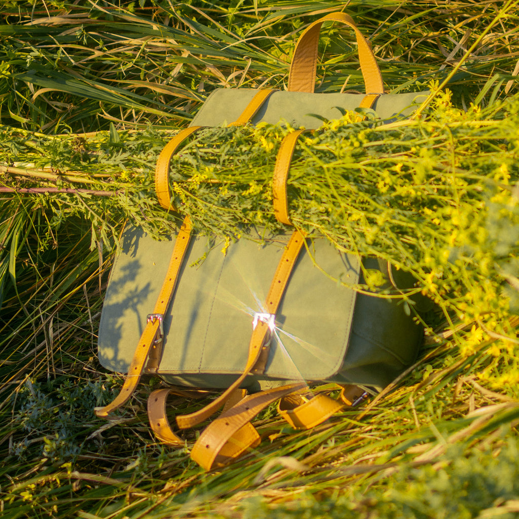 Mihaela Glăvan // Ștefan Câlția olive nubuck backpack
