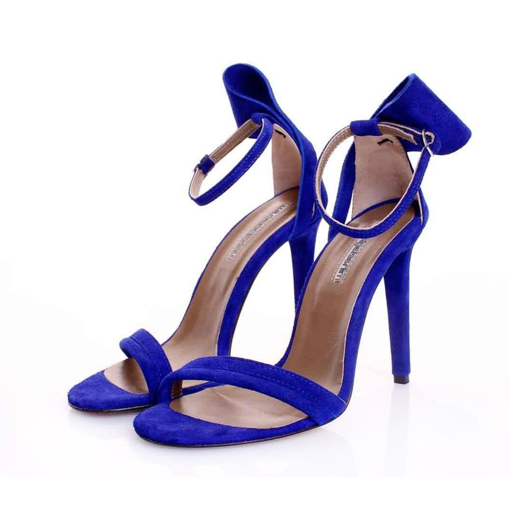 Electric blue heeled sale sandals