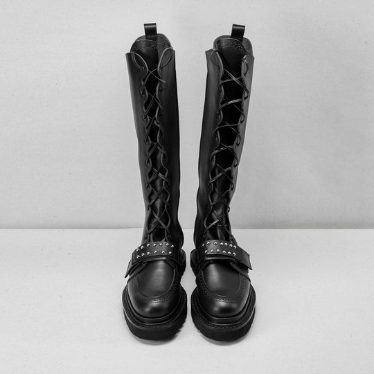 90’s On my Mind black leather boots