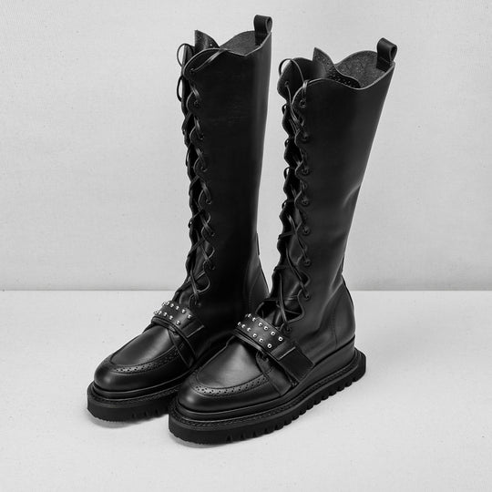 90’s On my Mind black leather boots