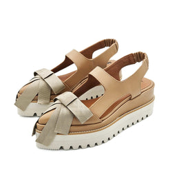 A Promise beige leather shoes