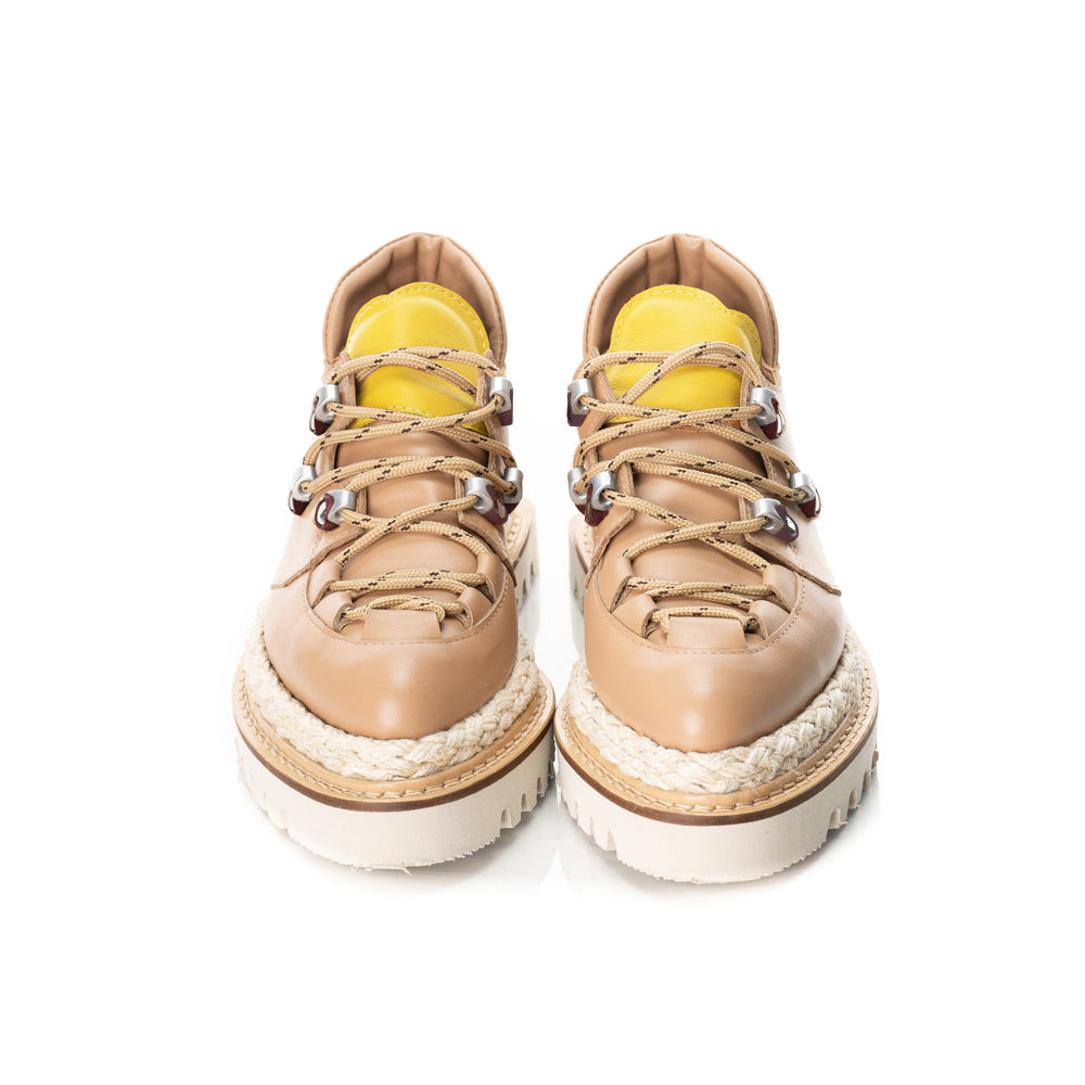 Acid Cloud beige & yellow leather shoes