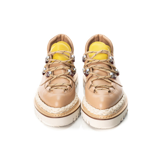 Acid Cloud beige & yellow leather shoes
