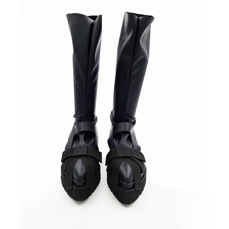 A Promise black leather boots
