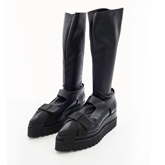 SHR A Promise black leather boots