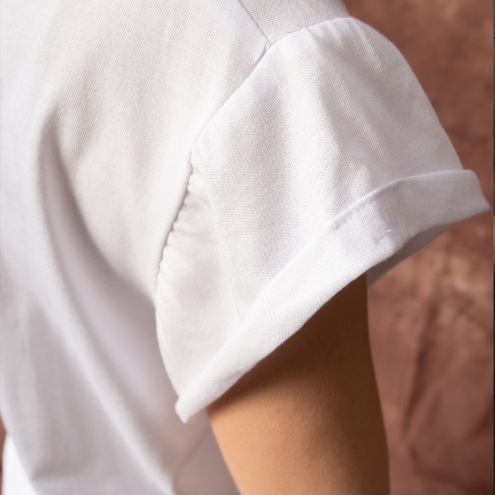 T-shirt no 2 white cotton minimalist T-shirt