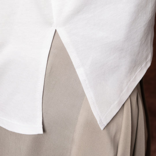 T-shirt no 2 white cotton minimalist T-shirt
