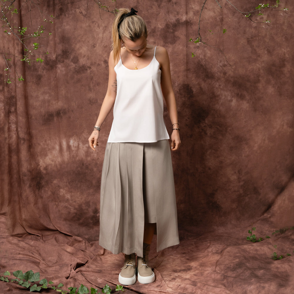 Essential white lyocell-mix top
