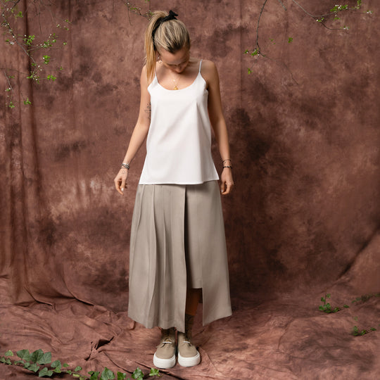 Essential white lyocell-mix top