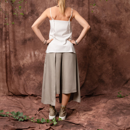 Essential white lyocell-mix top