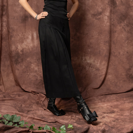 Twinkle black stretch ecological leather boots