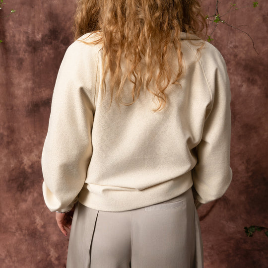 Star beige cotton-mix bomber jacket