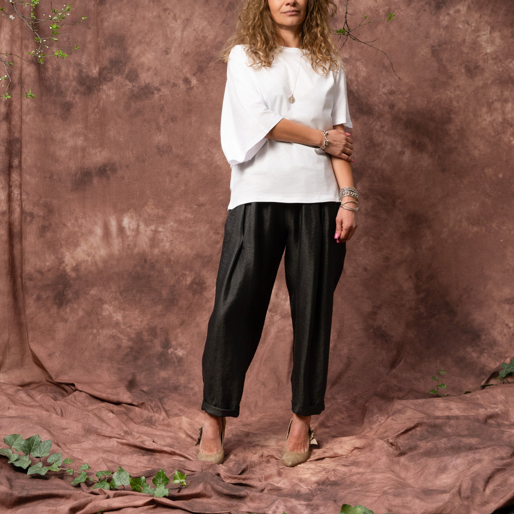 T-shirt no 1 white cotton asymmetric T-shirt