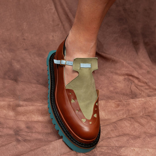 Dandy Star multicolor leather chunky shoes