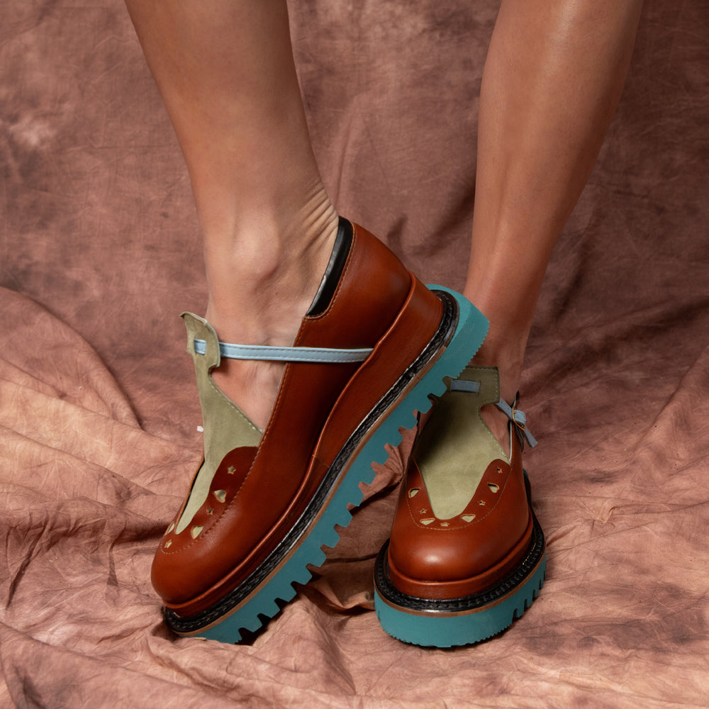 Dandy Star multicolor leather chunky shoes