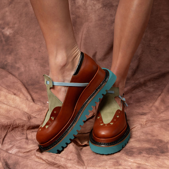 Dandy Star multicolor leather chunky shoes