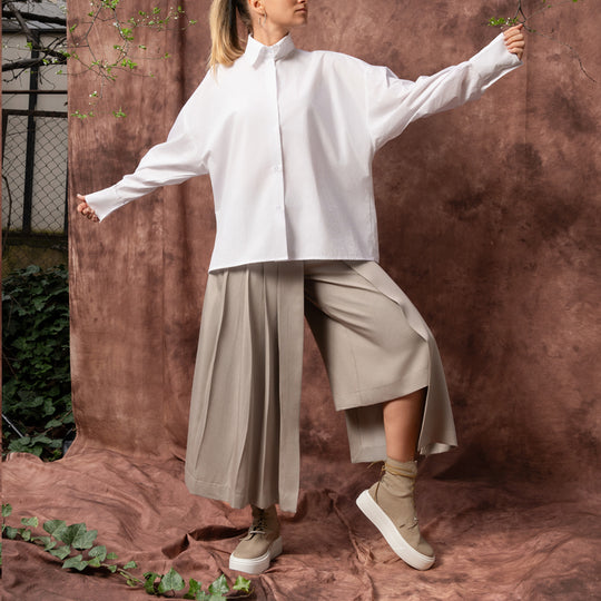 Solar Disk oversized cut-out shirt