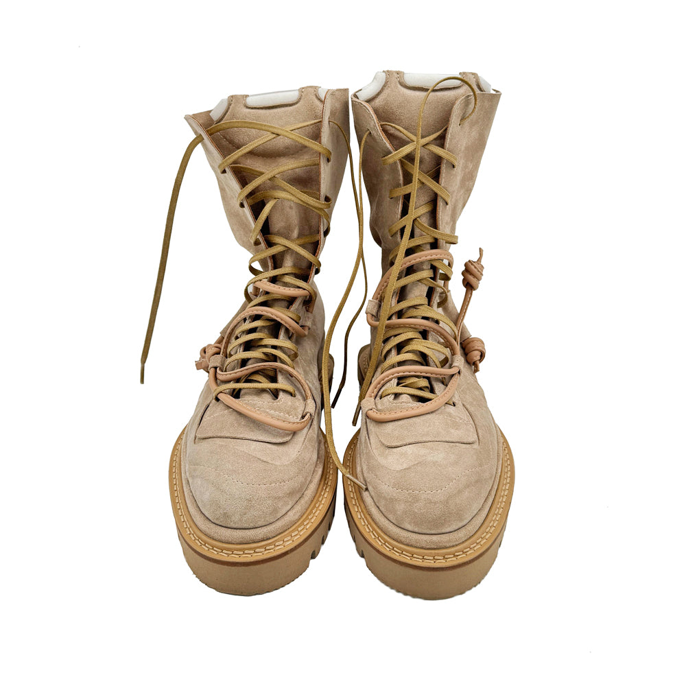 Epilog beige suede booties
