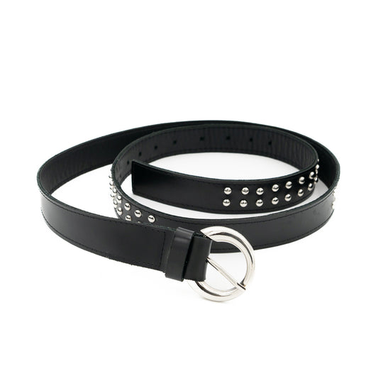 Foreva’ rock black studded leather belt