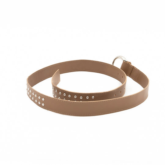 Foreva’ rock beige studded leather belt