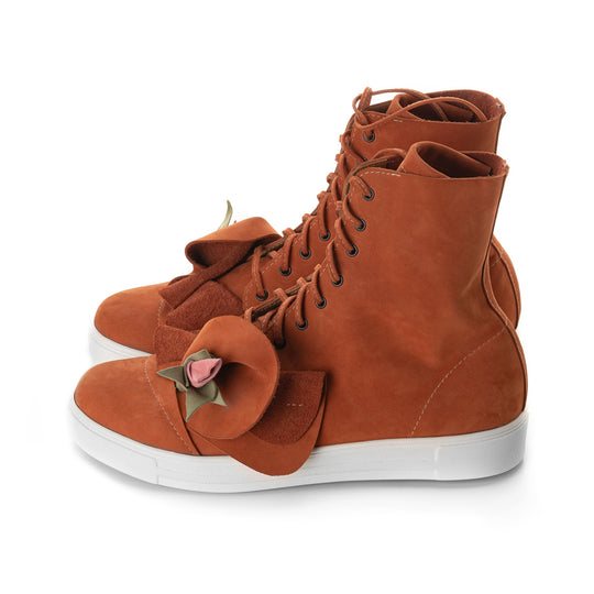 Garden of Reveries brick orange suede sneakers