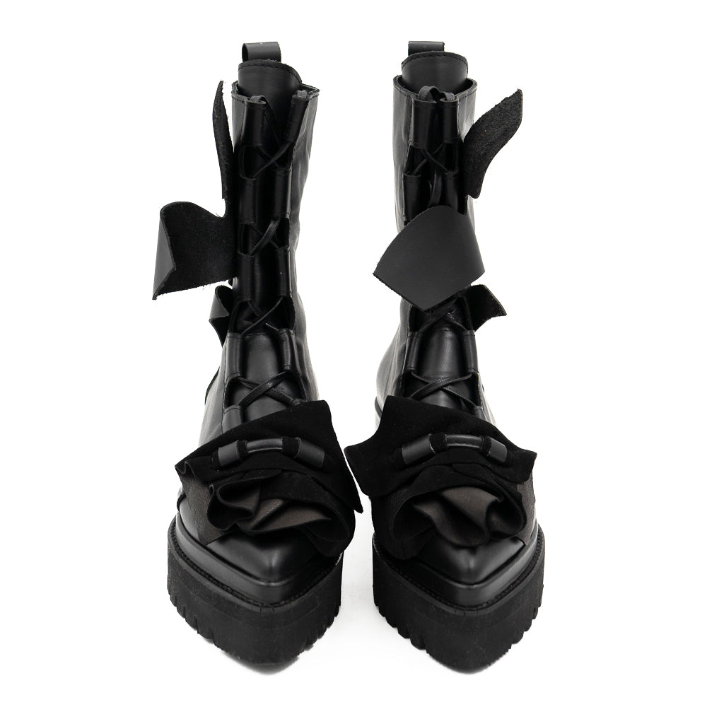 Hypnotize Me black leather booties